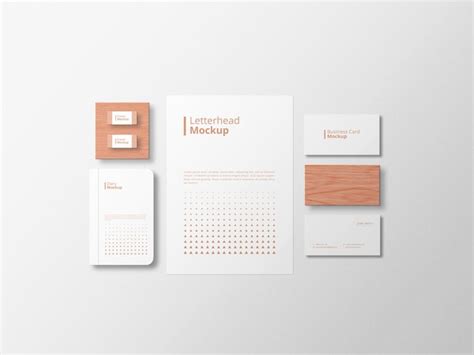 Premium PSD | Minimalist stationary mockup with white background