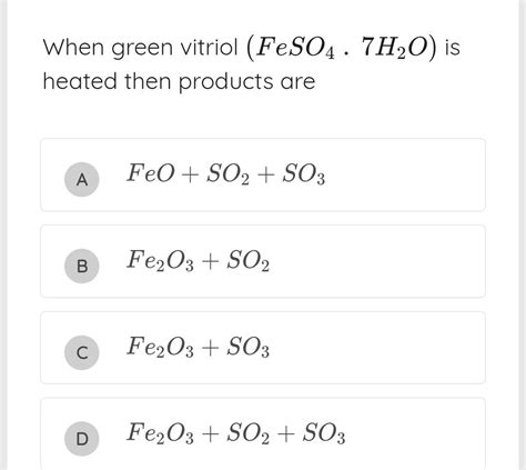 Fe + O2 + H2O→ ? | Chemistry Questions