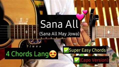 Sana All (Sana All May Jowa) | Super Easy Chords Guitar Tutorial - YouTube