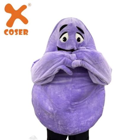 Adult/Kids Purple Grimace Monster Mascot Costume Cartoon Cosplay Props ...