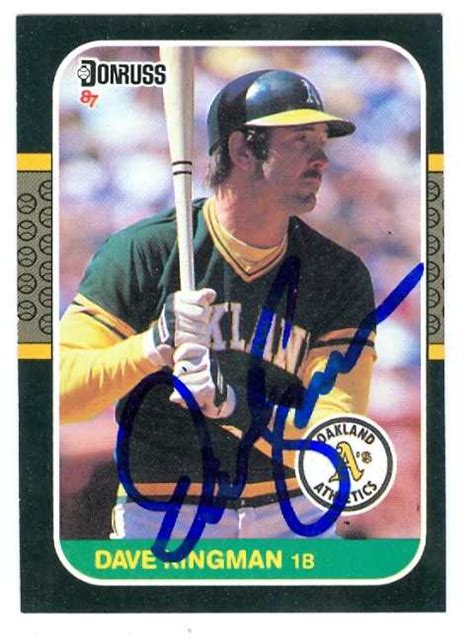 Dave Kingman autographed Baseball Card (Oakland Athletics) 1987 Donruss #425