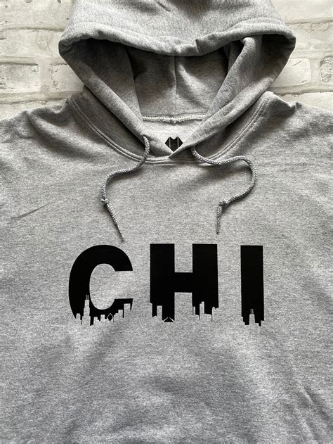 Chicago Hoodie with skyline | Etsy