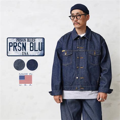 PRISON BLUES プリズンブルース PRBS200 デニム ウエスタンジャケット MADE IN USA 14.75oz メンズ G ...