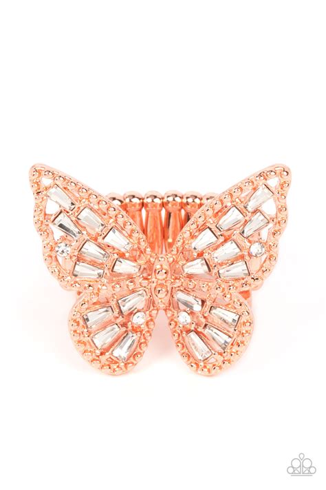 Paparazzi "Bright-Eyed Butterfly" Copper Ring