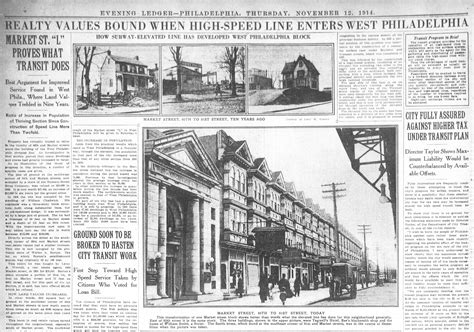 West Philadelphia Collaborative History - Realty Values Bound When High-Speed Line Enters West ...