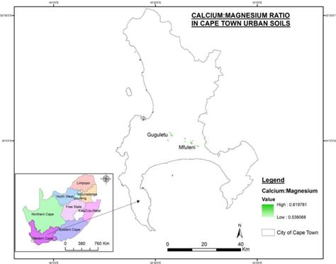 6: A map showing Ca: Mg Ratio in Cape Town Urban soils (Gugulethu,... | Download Scientific Diagram