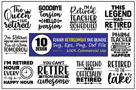 Funny Retirement Quotes Svg Bundle Graphic by BDB_Graphics · Creative ...