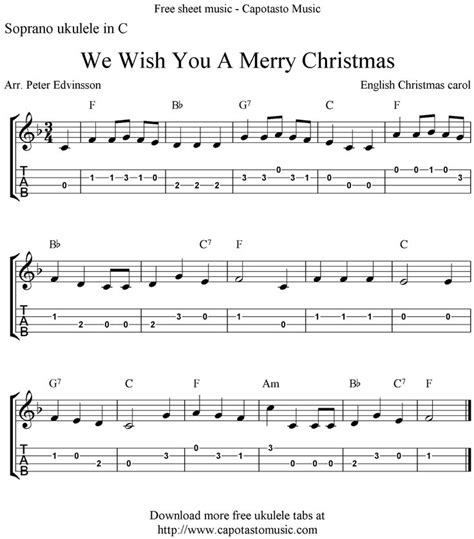 Free Sheet Music Scores: We Wish You A Merry Christmas, free Christmas ...