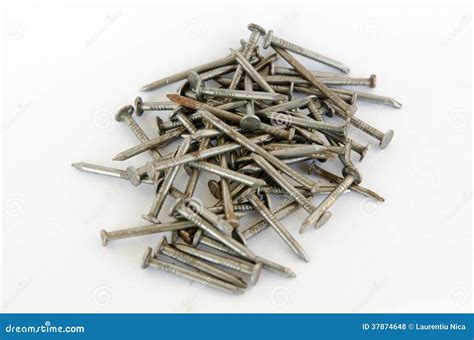 Rusty nails isolated stock photo. Image of nails, detail - 37874648