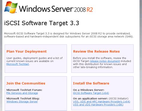 Microsft iSCSI Target 3.3 now available for 2008 R2 - Tim's Tech Thoughts