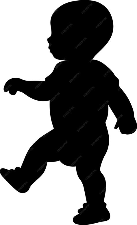 Premium Vector | Child walking vector silhouette