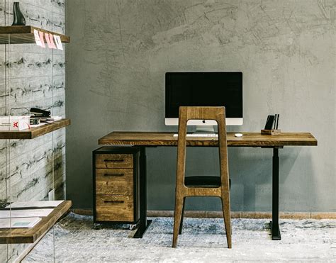 Work Desk / Industrial Desk / Industrial Table / Wood / Industrial ...