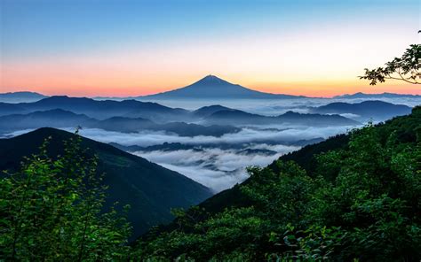 Green mountains, nature, landscape, Mount Fuji, Japan HD wallpaper | Wallpaper Flare