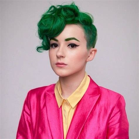 green hair | Splat hair color, Hairstyle, Human hair wigs