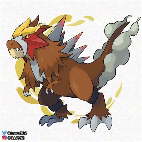 Ikki - COMISSIONS OPEN! 🌊 on Twitter: "Vulcanic Roar Paradox Entei Fire/Rock https://t.co ...