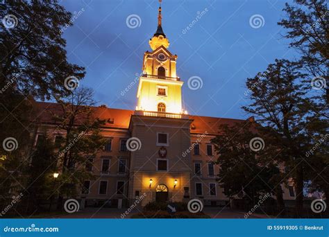 Rzeszow Castle - Rzeszow, Poland Stock Image - Image of tree, illuminated: 55919305