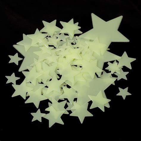 Glow In The Dark Stars For Kids Room - Round Dot Star Moon Luminous ...