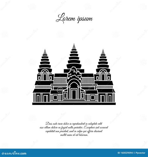 Angkor Wat Vector Icon Isolated on White Background, Angkor Wat ...