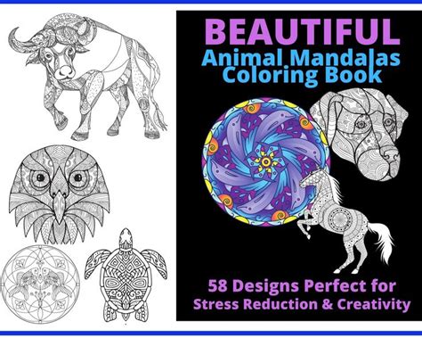 Beautiful Animal Mandala Coloring Book! Newly Published on Amazon. Bring out creativity, keep ...