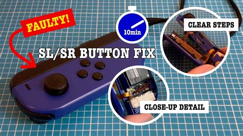 Nintendo Switch SL SR Joy Con button fixed in under 10mins! - YouTube