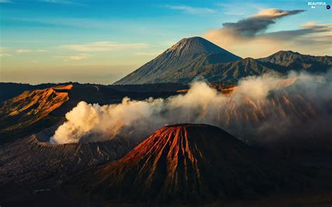 Mountains, indonesia, volcanoes - Beautiful views wallpapers: 1920x1200