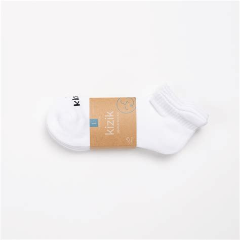 Kizik Ankle Socks - White - 3 Pack