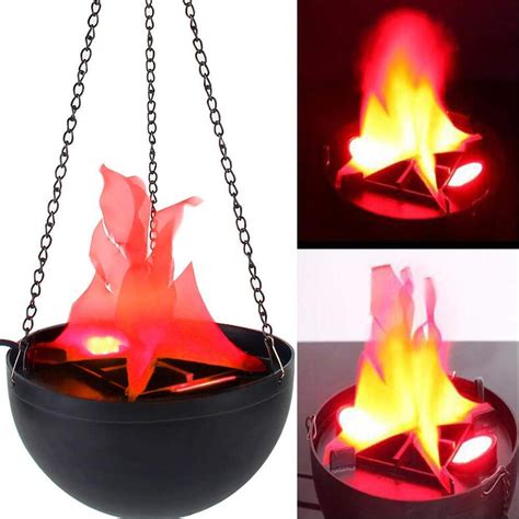 Electric LED Flamsee 3D Fake Fire Lamp Eeffect Torch Light for Halloween Xmas Party Decor ...