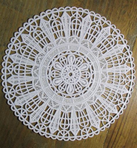 Machine Embroidered Lace Doily - Etsy