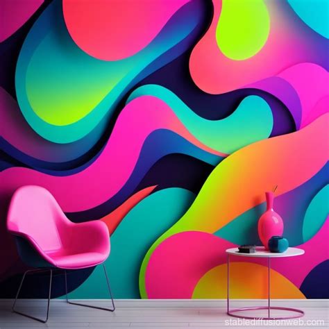 Neon Colors Modern Wallpaper | Stable Diffusion Online
