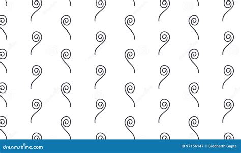 Simple Modern Abstract Black Swirl Pattern Stock Vector - Illustration of paper, pattern: 97156147