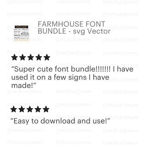 FARMHOUSE FONT BUNDLE Svg Vector Font Cut/print File - Etsy