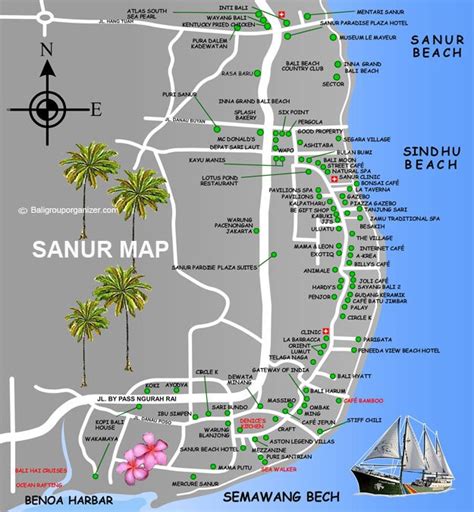 Sanur MAP | Denpasar Bali Tourist Information