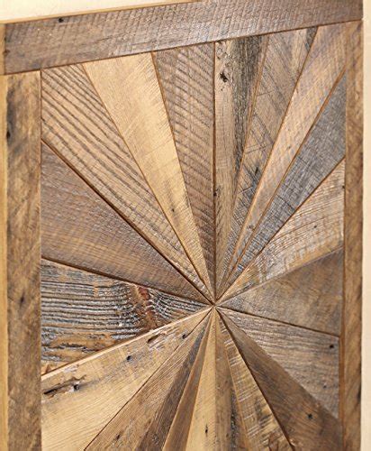 Starburst pattern wall art made from reclaimed wood - Barn wood wall ...