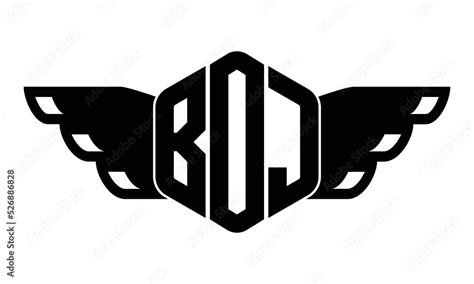 BOJ three-letter butterfly iconic logo design vector template | polygon logo | monogram logo ...