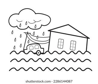 Flood Clipart Black And White