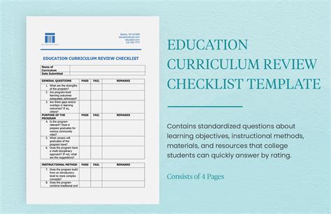 Education Curriculum Review Checklist Template in Word, Google Docs - Download | Template.net