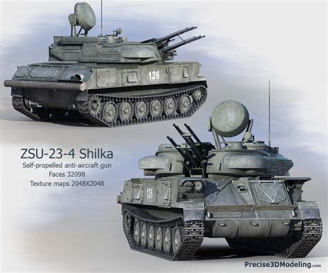 Russian ZSU-23-4 Shilka Self-propelled anti-aircraft gun