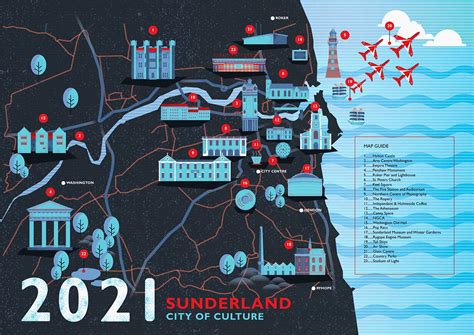 A city in North East England - Sunderland Map on Behance