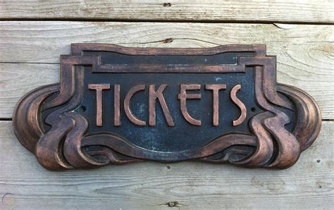 Antique Theater Style Art Deco Home Theater Room Ticket Sign Movie Cinema Film | #1754332386