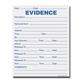 Combo Evidence/Chain of Possession 4 inch x 5 inch (100 each) | Evidence Identification Labels ...