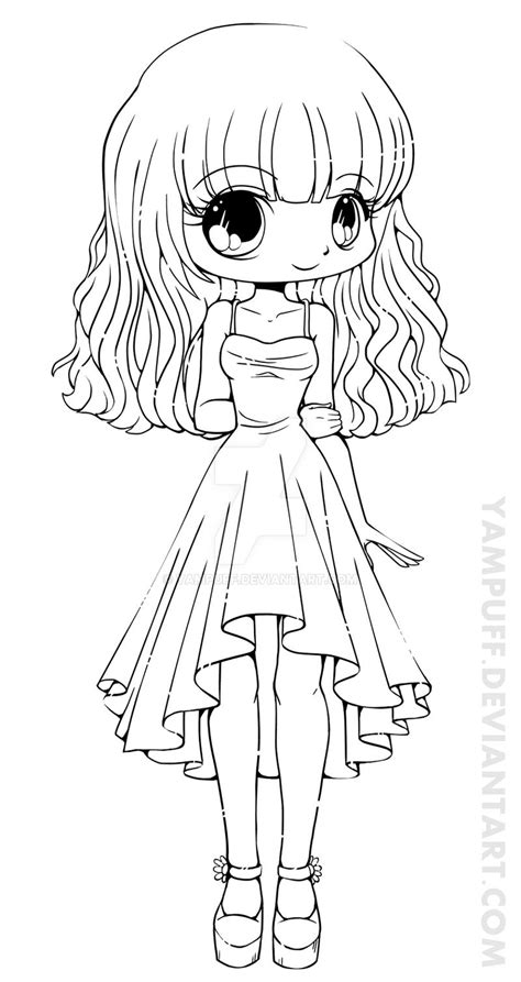 Teej Chibi Lineart Commission by YamPuff on DeviantArt