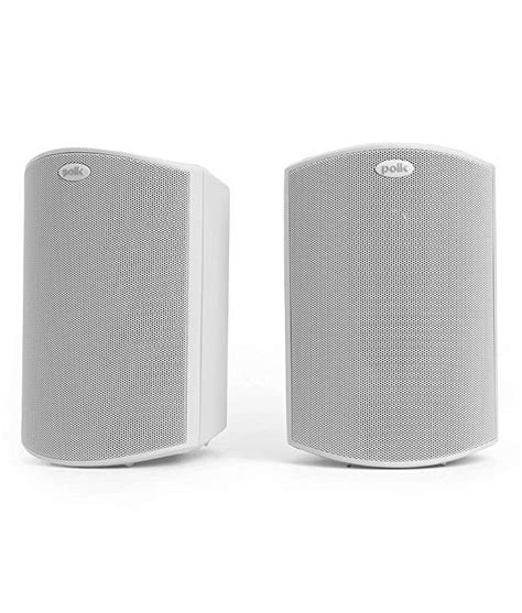 Polk Audio Atrium 4 Outdoor Speakers with Powerful Bass (Pair, White), All-Weather Durability ...