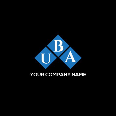 UBA letter logo design on BLACK background. UBA creative initials ...