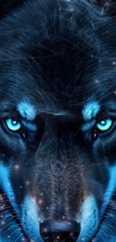 Mystical Blue Wolf Wallpaper - free download