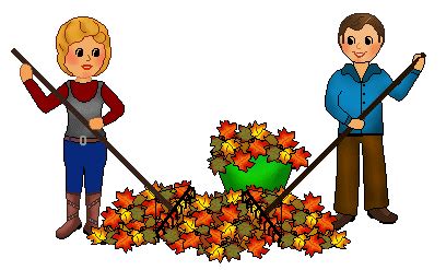 clip art raking leaves - Clip Art Library