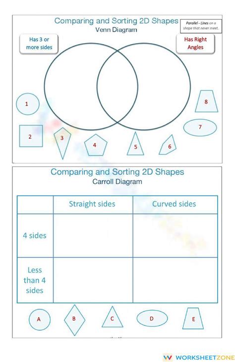 Venn And Carroll Diagram Worksheet