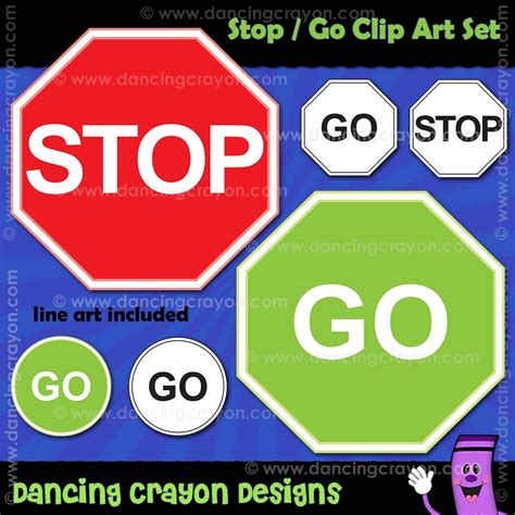 Free Clipart: Stop and Go Signs Clipart