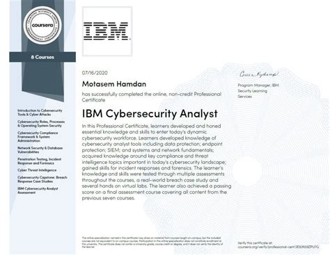 IBM IT Fundamentals for Cybersecurity Certificate Review — Coursera | by Motasem Hamdan | Medium