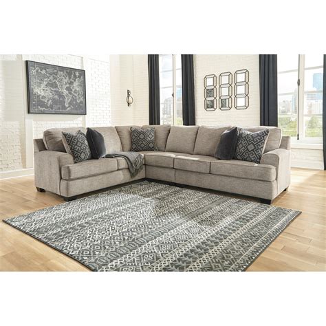 Signature Design by Ashley Bovarian 3-Piece Sectional with Track Arms | Godby Home Furnishings ...