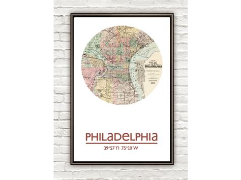 PHILADELPHIA (2) - city poster - city map poster print - VINTAGE MAPS AND PRINTS